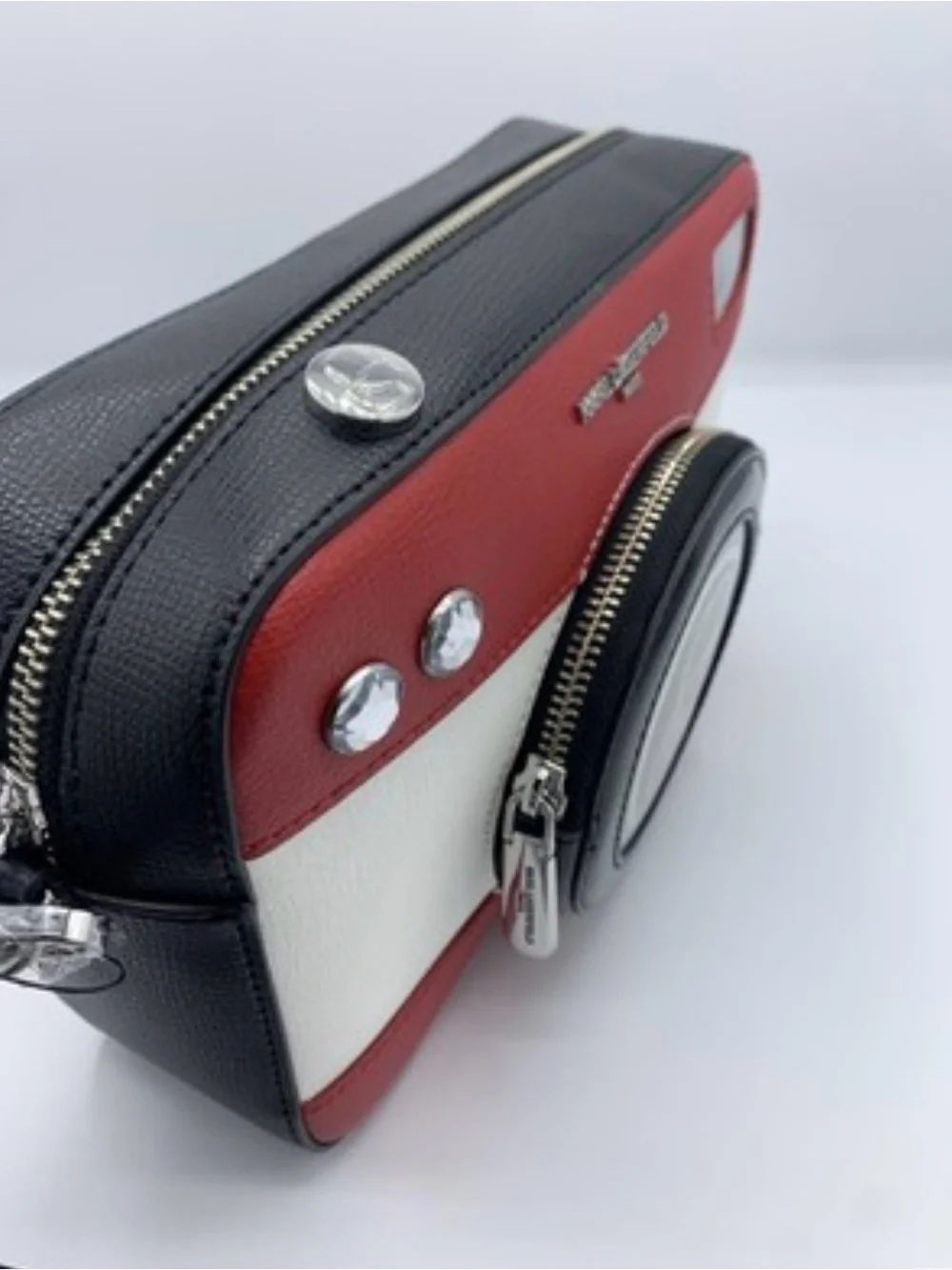 Karl Lagerfeld Red & White Camera-Shaped iKONS  Crossbody Bag